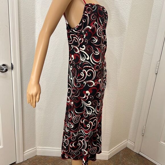 Parallel XL Woman’s Dress Adjustable Straps Side Ruching Mexico Black Red Cream - Picture 3 of 10